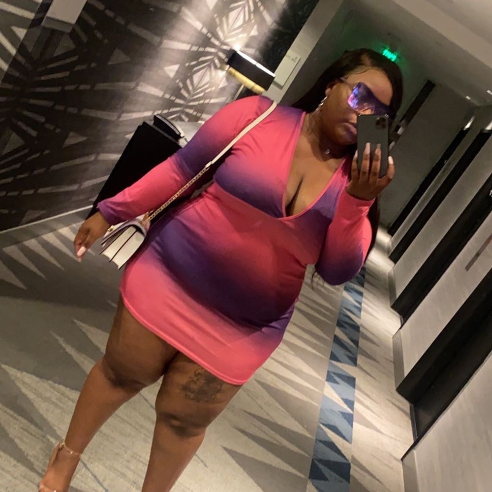 PLUS SIZE OMBRÉ DRESS